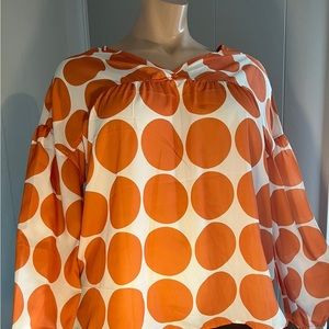 Beautiful, bright airy fabric loose fit blouse